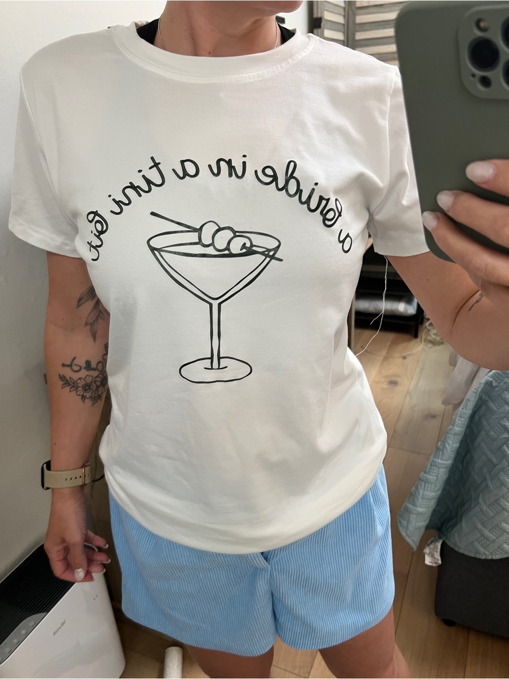 Bride In A Tini Bit white t-shirt